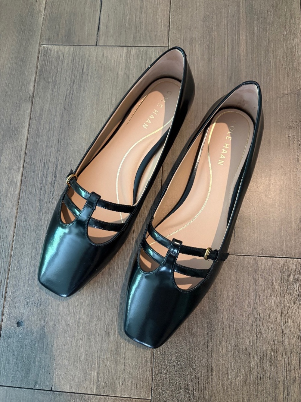 Cole Haan Grand 360 Women's Brigid T-Strap Ballet Flats Black